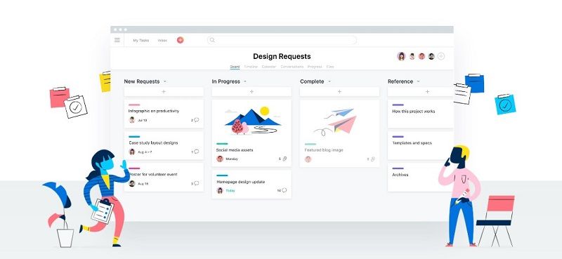 Asana app dashboard