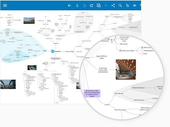 SimpleMind app dashboard