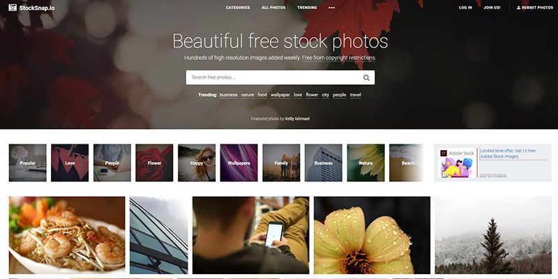 StockSnap stock photos website