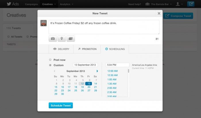 tweet scheduling composer tool