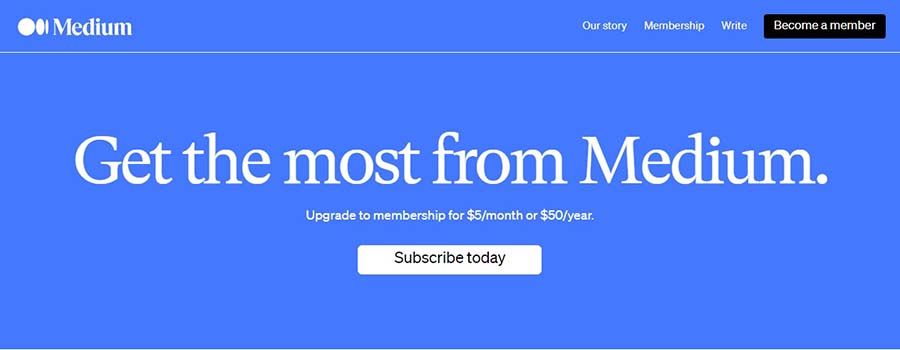 Medium front page