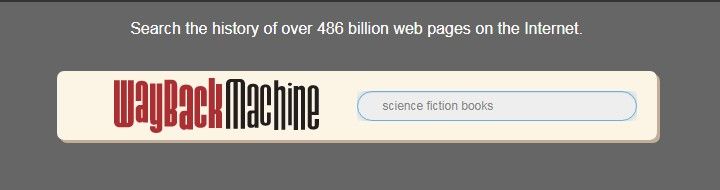 The Wayback Machine search bar