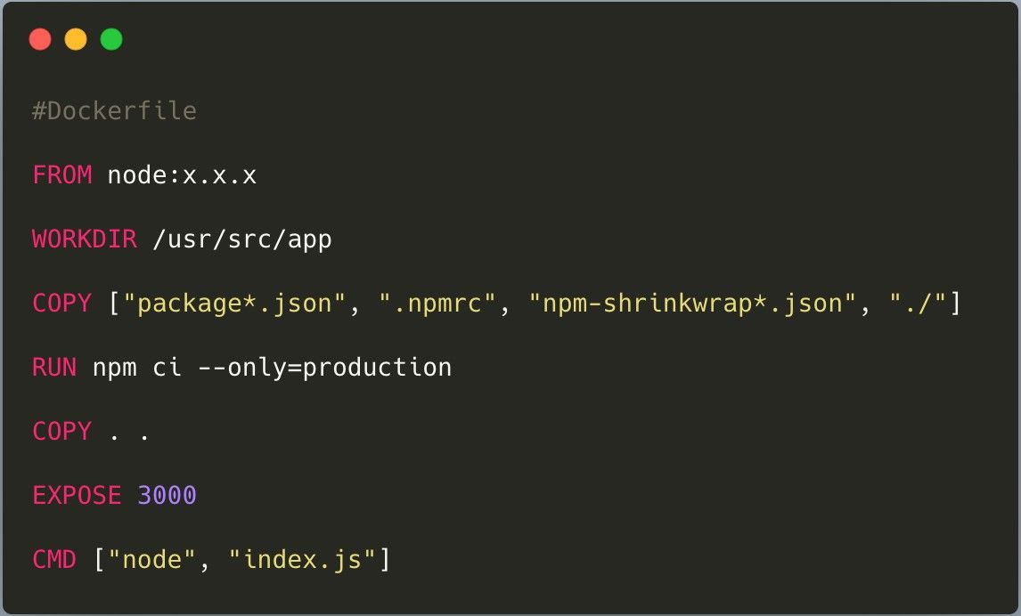 Dockerfile example