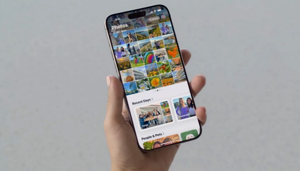 The Photos app has been overhauled to make it easier to comb through large libraries. Image: Apple