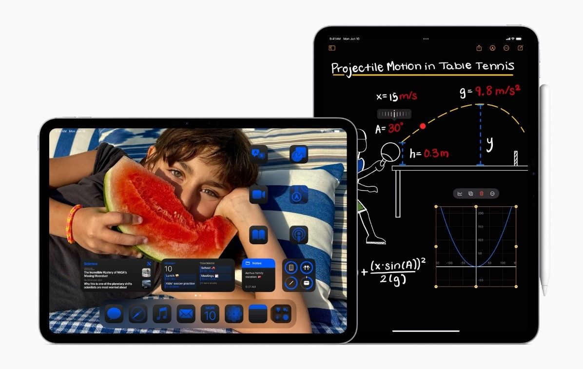 Students will love the new Math Notes feature. (Image source: Apple)