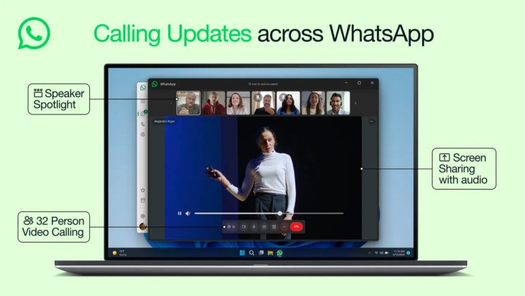 Meta's promotional image highlighting the latest updates to WhatsApp calls. Image credit: WhatsApp