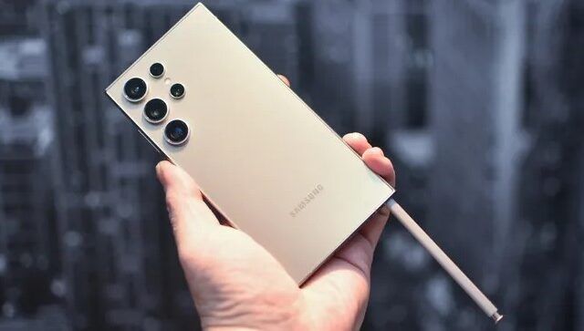 The Samsung Galaxy S24 Ultra (Image credit: Philip Berne / Future)