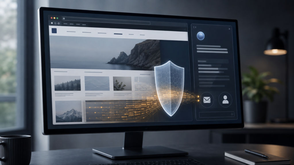 AI browser protected from a hidden prompt-injection attack