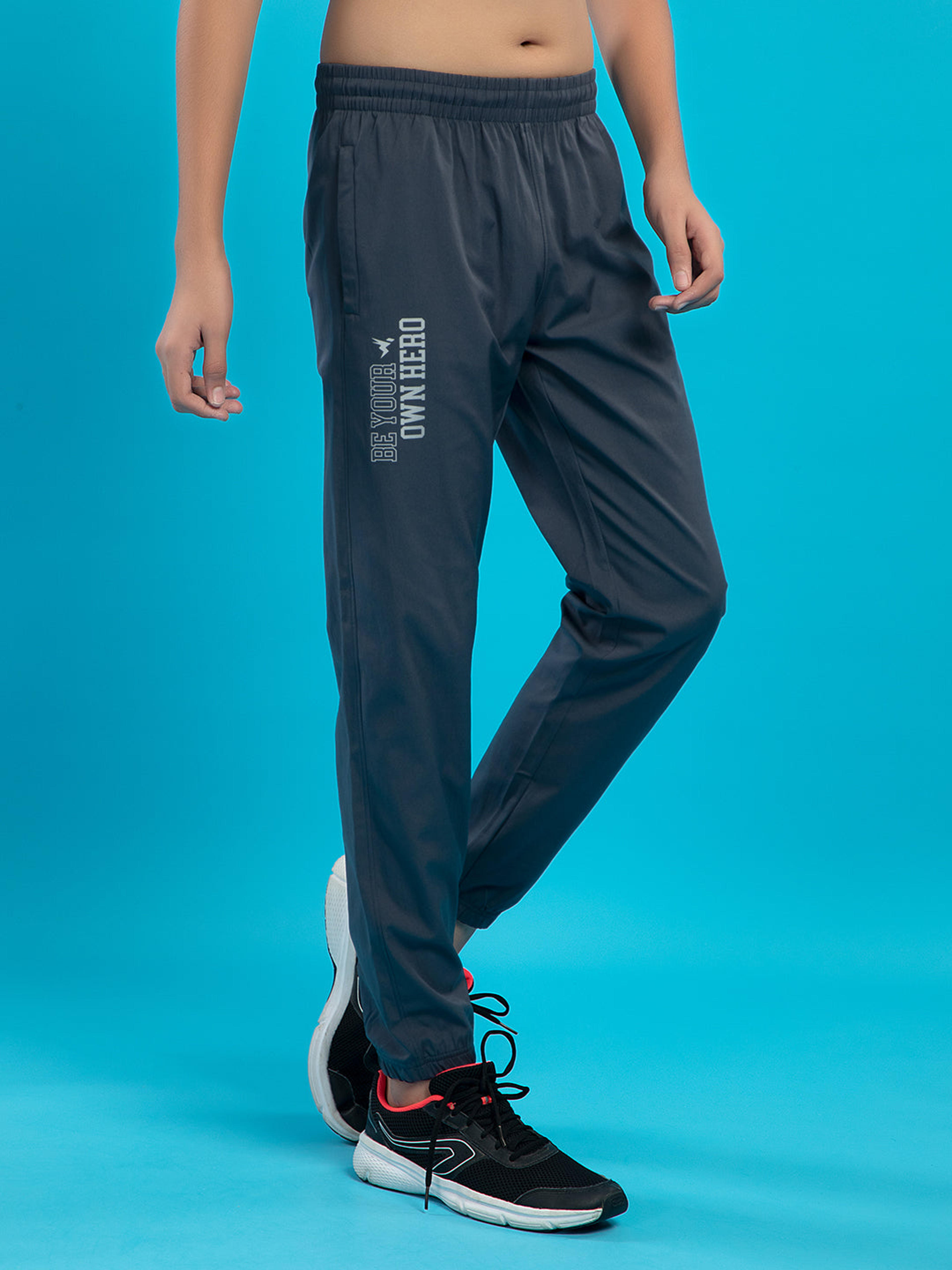 Boys Printed Slim Fit Joggers with TECHNO GUARD in Carbon Grey - 5