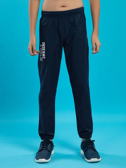 Boys Printed Slim Fit Joggers with TECHNO GUARD in Navy - 2