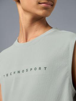Boys' Millenova Sleeveless T-Shirt, Quick Dry Sports Tee with VENTMESH in Ash - 4