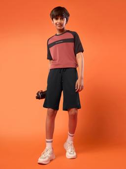 Boys Slim Fit Sports Shorts with TECHNO DRY in Black - 4