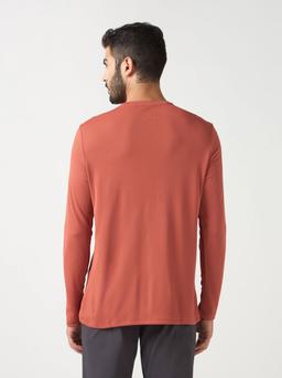 Men Solid Slim Fit Crew Neck T-shirt with TECHNO COOL+ in Chilli Flakes - 2