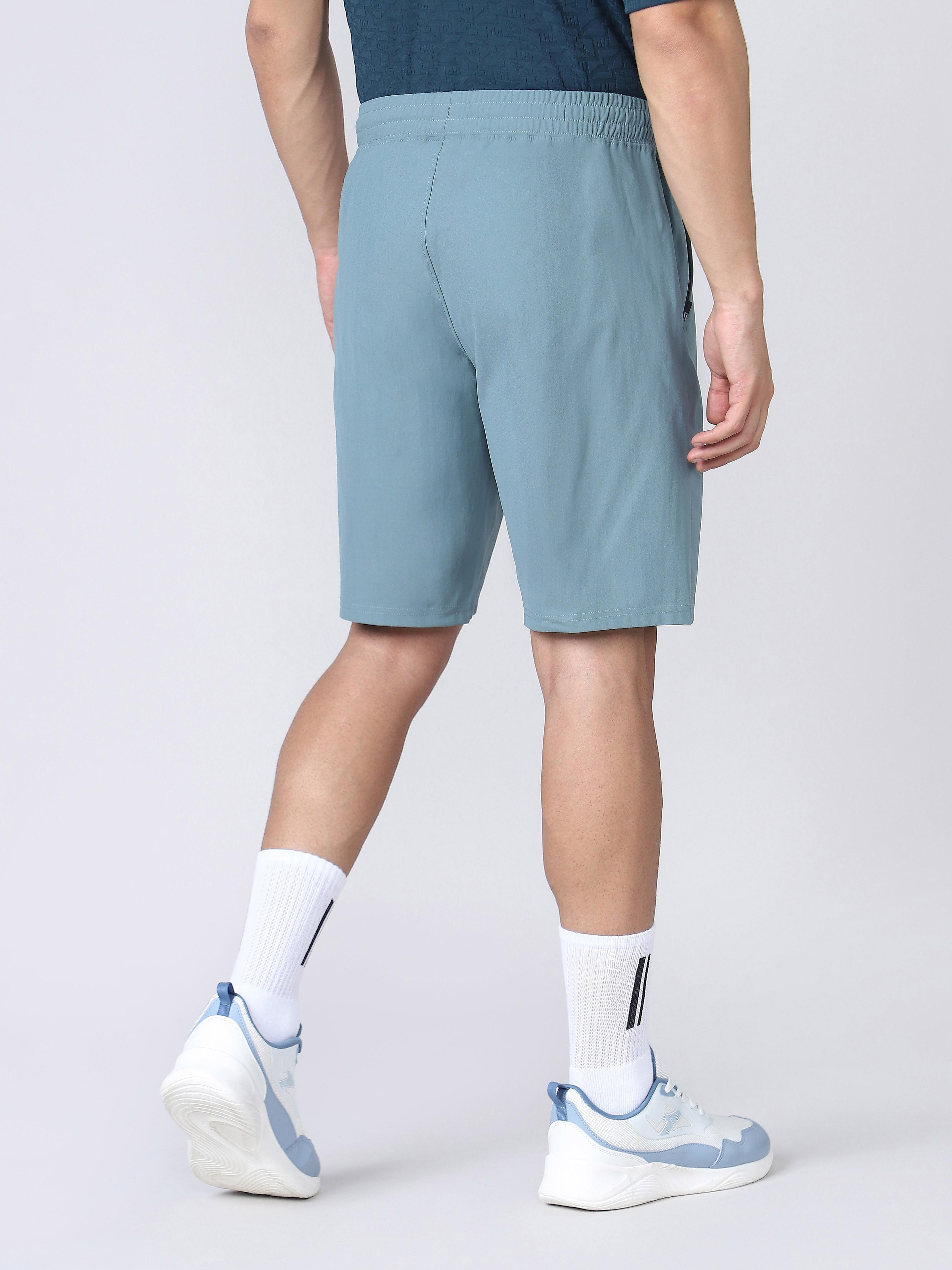 Men Solid Slim Fit Sports Shorts with DURACOOL in North Atlantic - 2