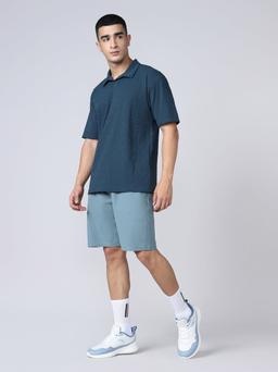 Men Solid Slim Fit Sports Shorts with DURACOOL in North Atlantic - 6
