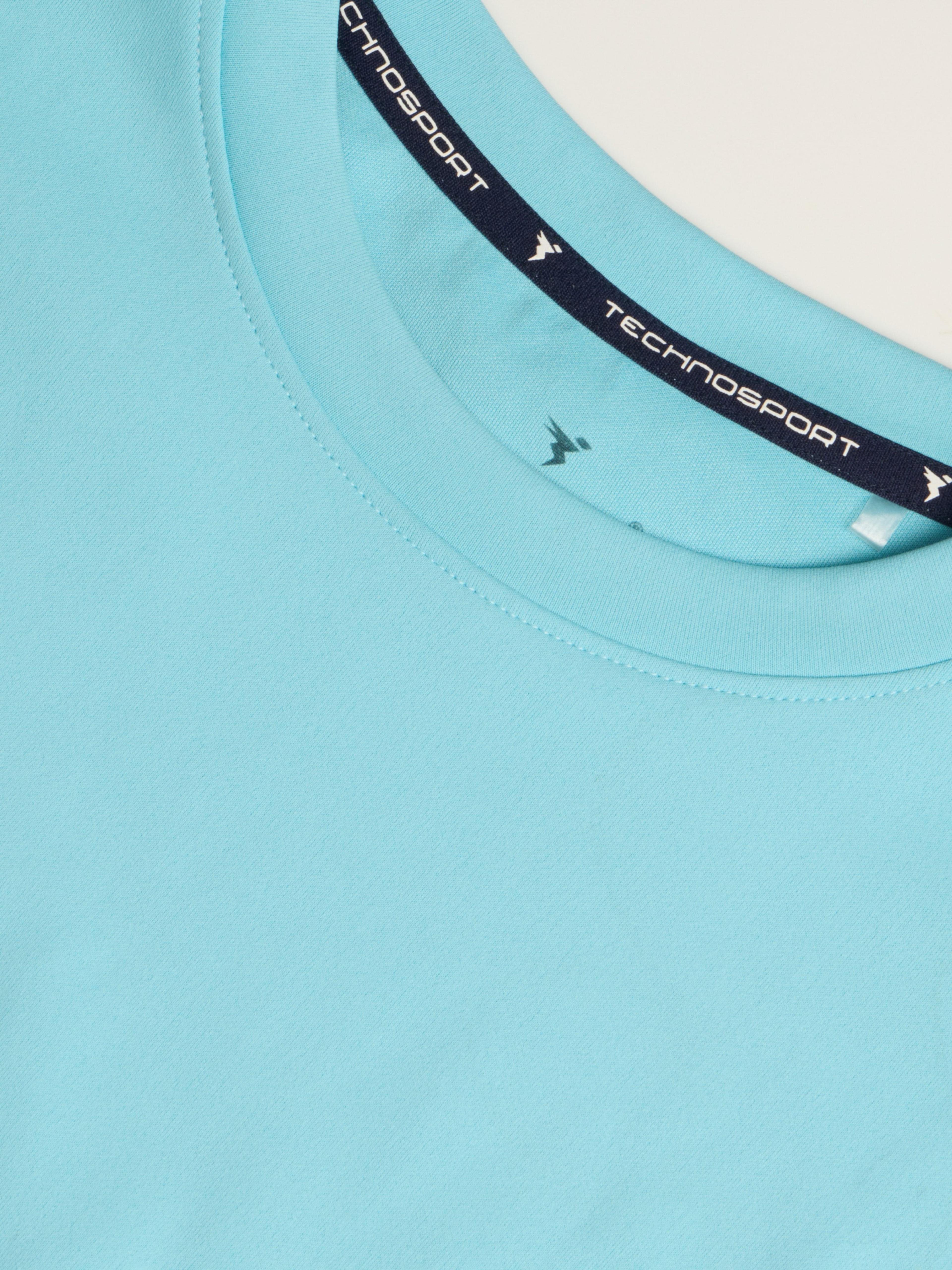 Men Solid  Oversized Crew Neck T-shirt with CLOUDFLEX in Sky Blue - 7