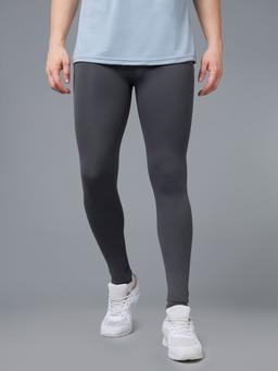 Men Solid Slim Fit Compression Tights with ELASTOPLUS in Woodland Grey - 2