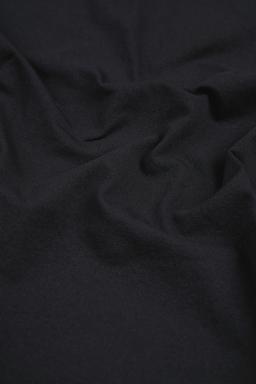 Men Printed Slim Fit Round Neck T-shirt with COTFLEX in Black - 9