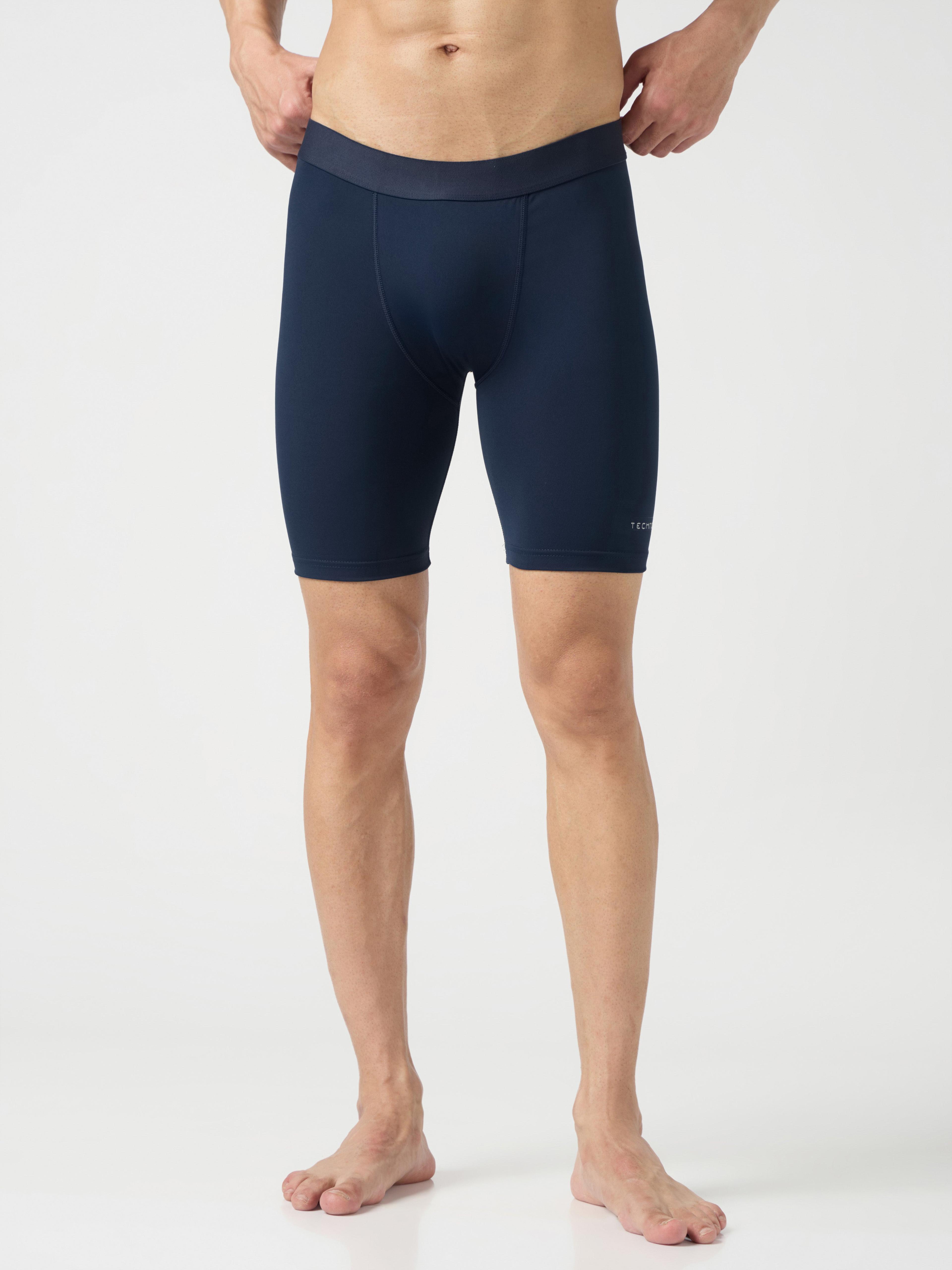 Men Solid Slim Fit Compression Tights with ELASTO LITE in Navy - 2