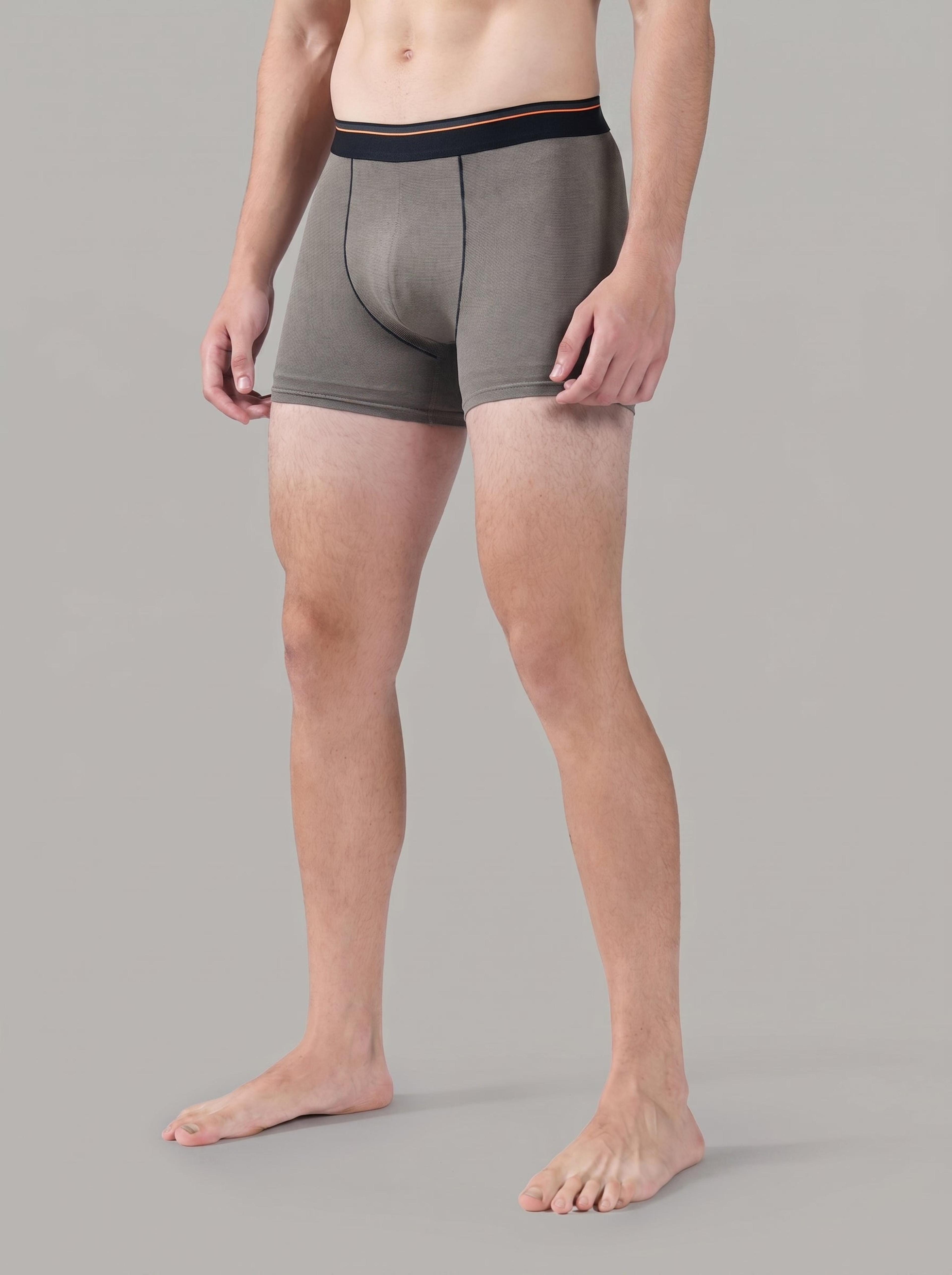 Men Solid Underwear with ELASTO LITE (Pack of 3) in Smokey Olive - 2
