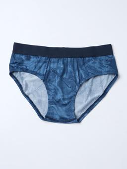 Men Printed Briefs with ELASTO LITE in Navy - 6