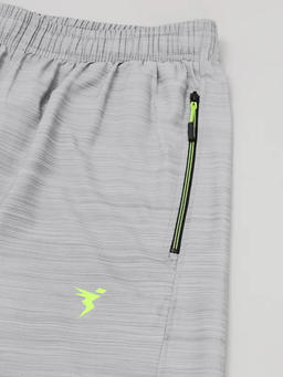 Men Melange Slim Fit Shorts with TECHNOLITE in Light Grey - 8