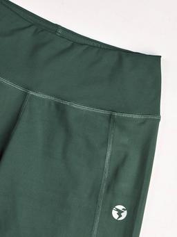 Women Solid Slim Fit Tights with ELASTO PLUS in Trekking Green - 7
