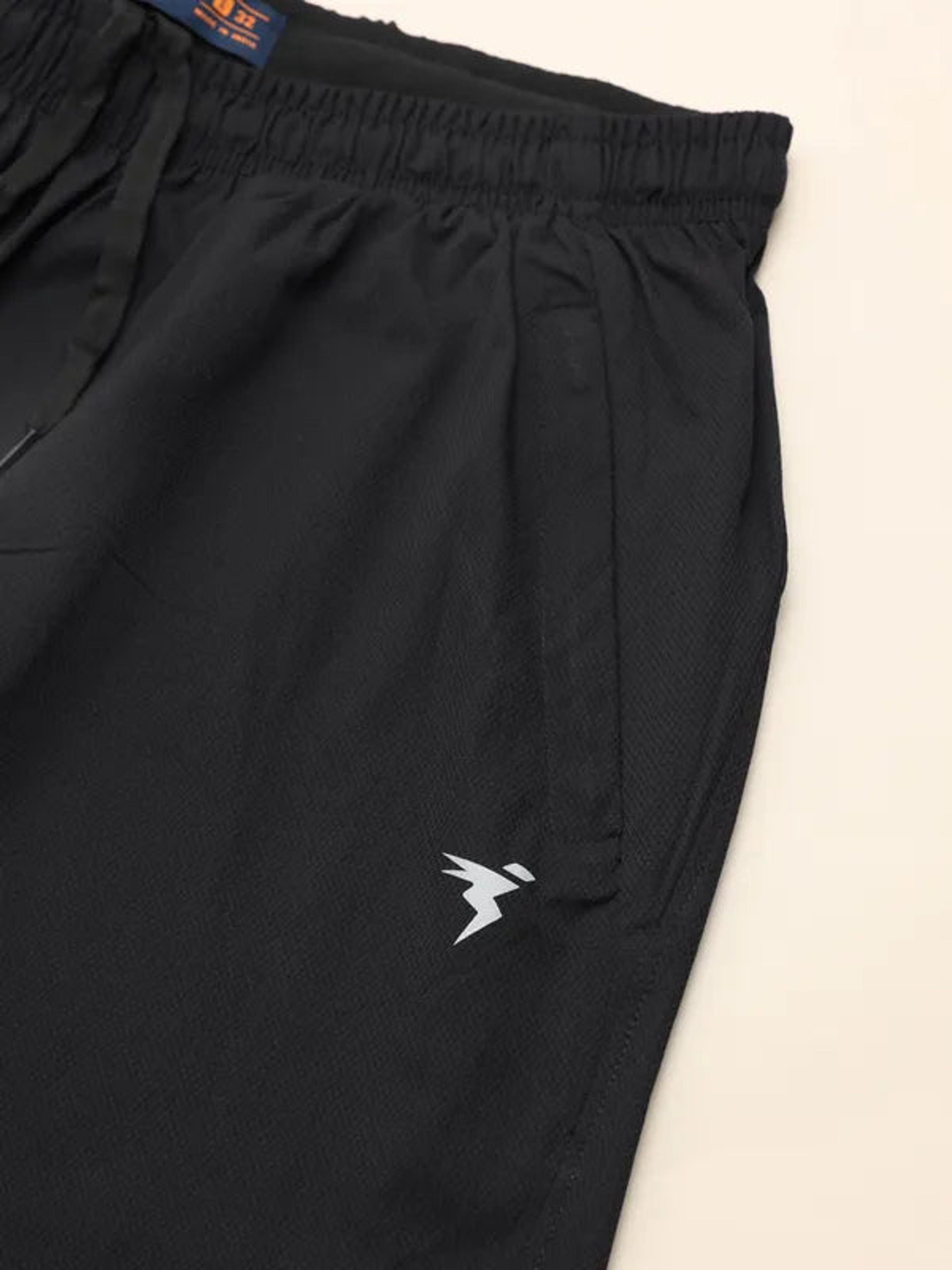 Men Solid Relax Fit Shorts with TECHNOLITE in Black - 10