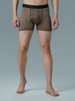 Men Printed Underwear with ELASTO LITE in Brown Stripes - 2