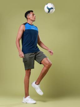 Men Solid Slim Fit Shorts with TS FLEXI in Beetle - 5