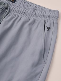 Men Solid Relax Fit Cargo Trackpants with DURACOOL+ in Light Grey - 6