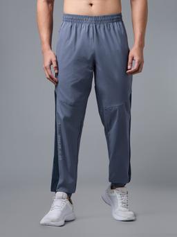 Men Solid Slim Fit Sports Joggers with TECHNOLITE in Black Smokey Olive - 2