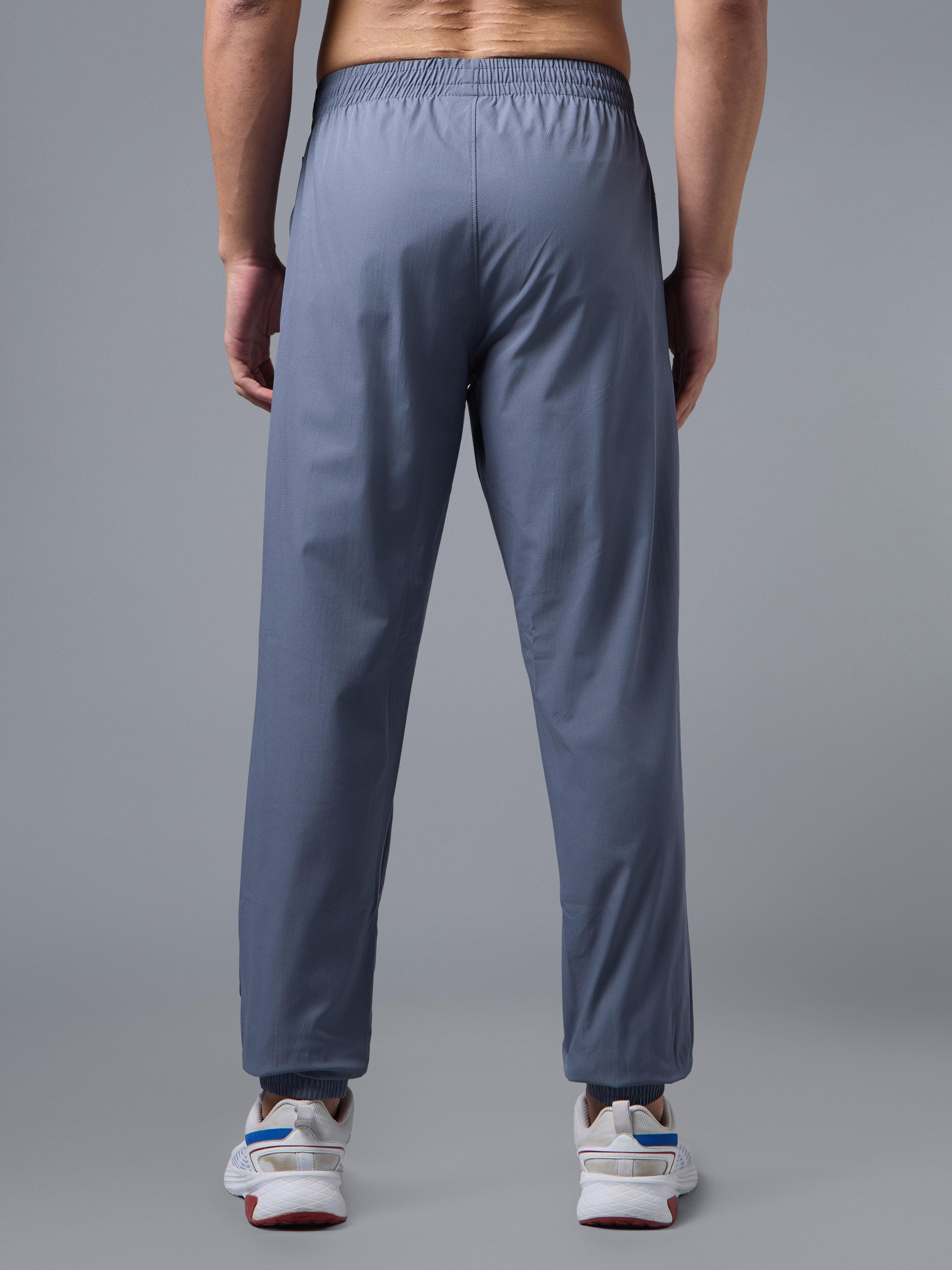 Men Solid Slim Fit Sports Joggers with TECHNOLITE in Black Smokey Olive - 3