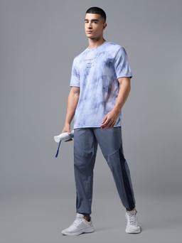 Men Solid Slim Fit Sports Joggers with TECHNOLITE in Black Smokey Olive - 7