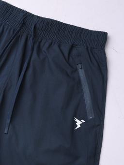 Men Colorblock Slim Fit Joggers with TECHNOLITE STRETCH in Navy Blue Light Grey B - 8