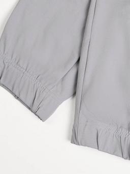Men Solid Slim Fit Joggers with ELASTOPLUS in Light Grey - 8