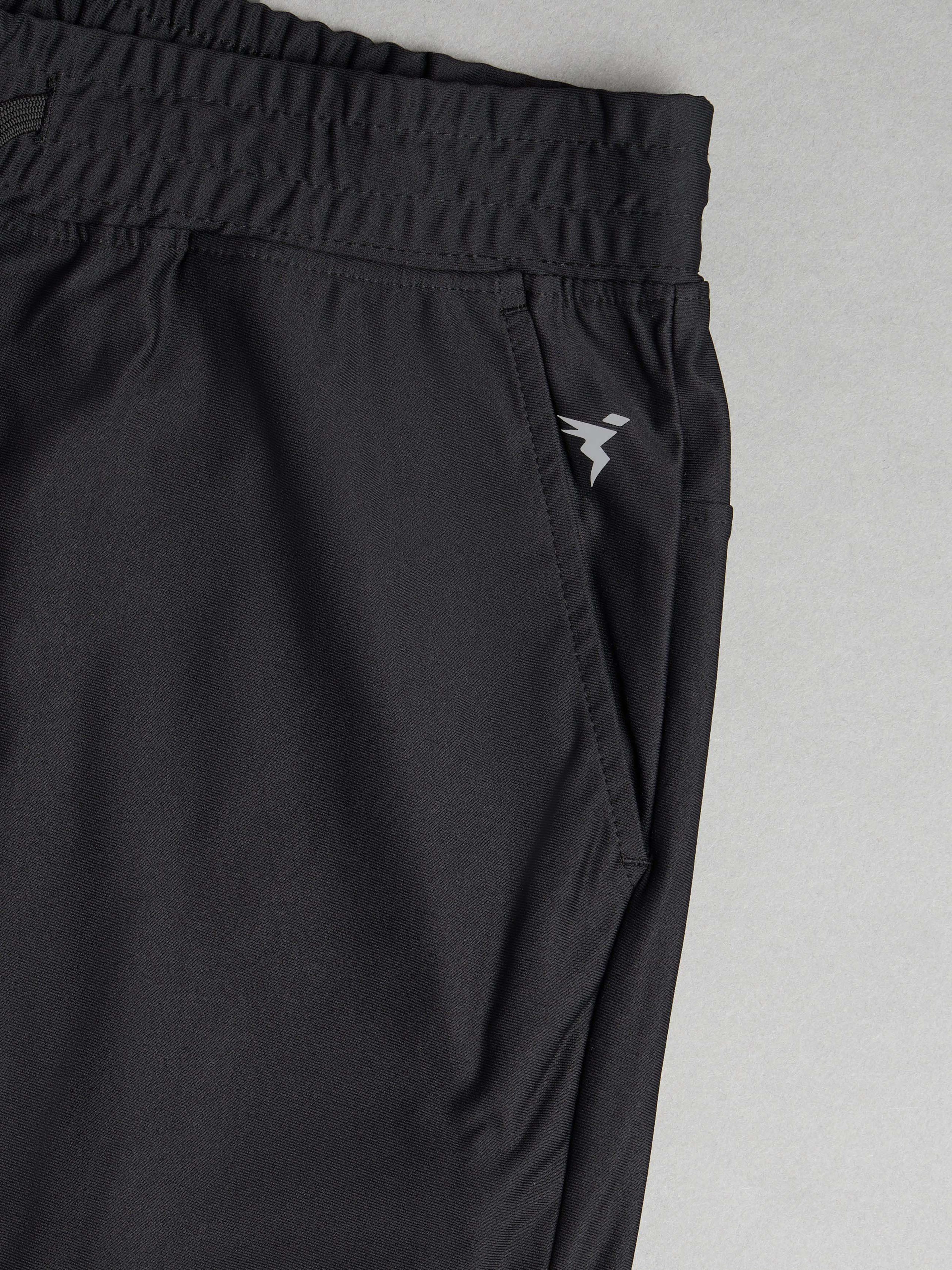 Men Solid Slim Fit Cargo Joggers with DURACOOL+ in Black - 7