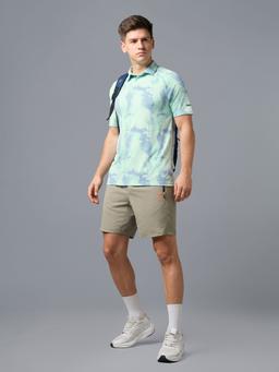 Men Printed Slim Fit Polo T-shirt with TECHNOCOOL+ in Mint Green - 7