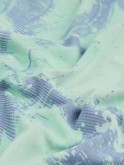 Men Printed Slim Fit Polo T-shirt with TECHNOCOOL+ in Mint Green - 9