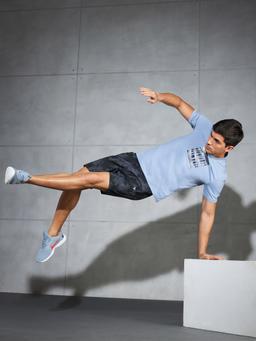 Men Printed Regular Fit Shorts with TS LYTRA in Grey Plague - 5