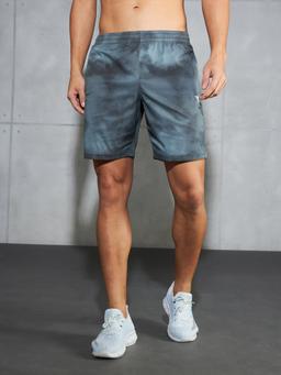 Men Printed Regular Fit Shorts with TS LYTRA in Green Smoke - 2