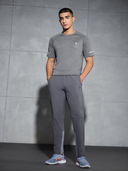 Men Solid Straight Fit Sports Trackpants with DURACOOL+ in Iron Grey - 5