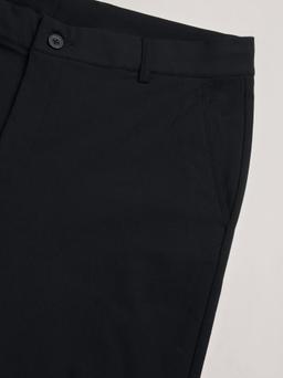 Men Semi-Formal Solid Straight Fit Trousers Pants with DURACOOL+ in Black - 7