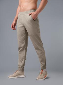 Men Slim Fit Active Out Joggers Trackpants with TS FLEXI in Khaki - 5