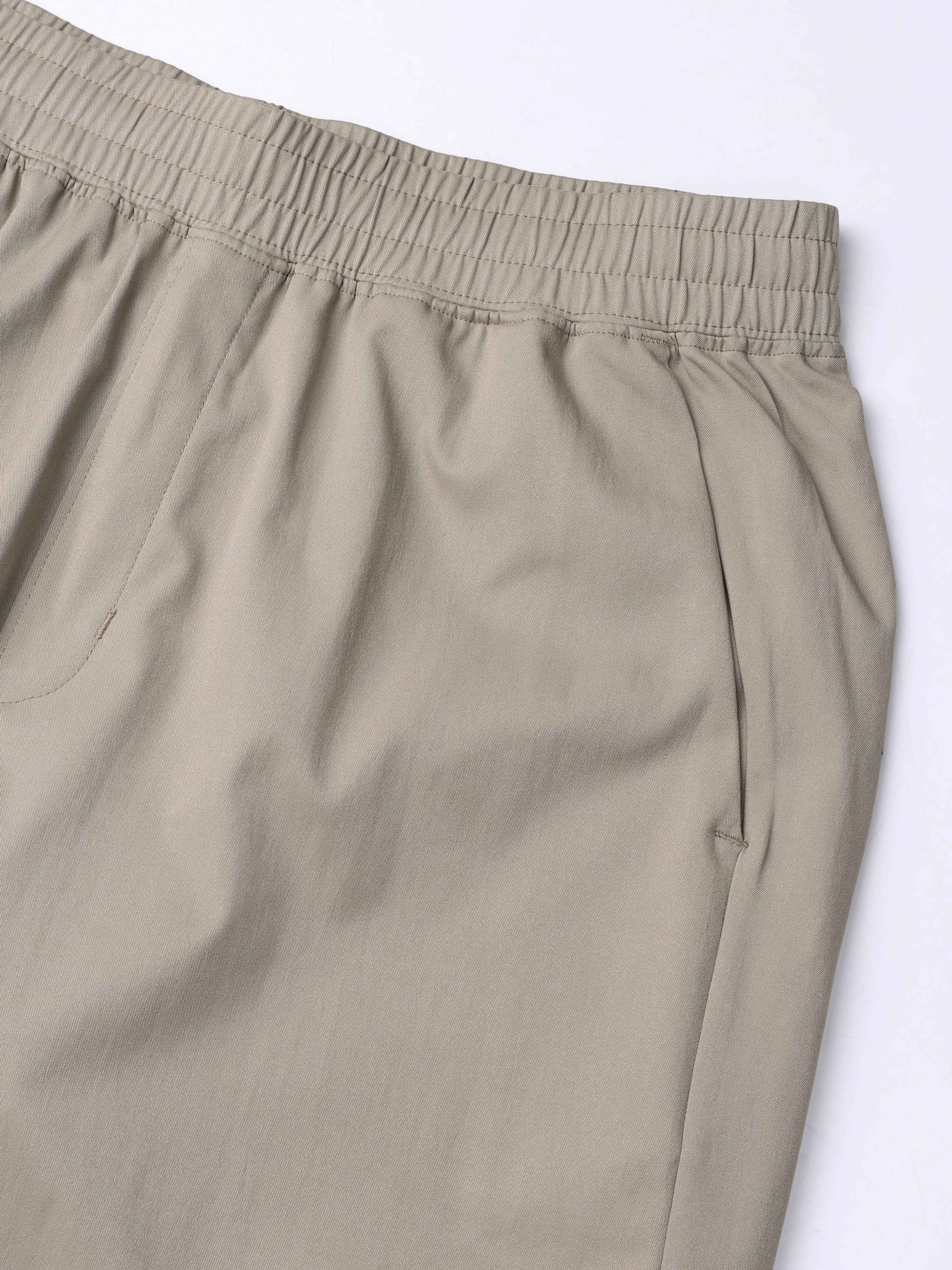 Men Slim Fit Active Out Joggers Trackpants with TS FLEXI in Khaki - 8