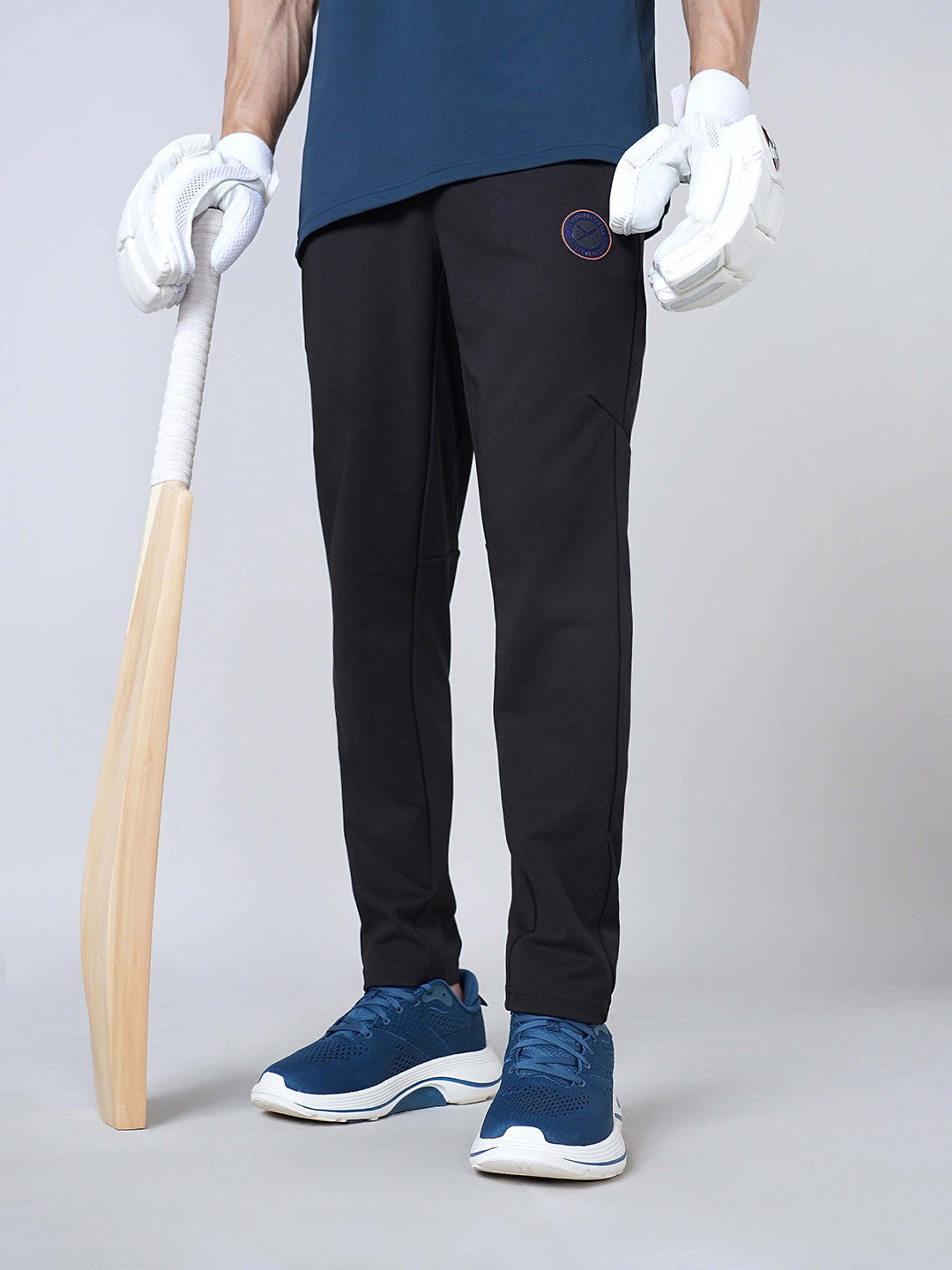 Men Cricket Fan Sports Training Casual Wear Trackpants in Black - 3
