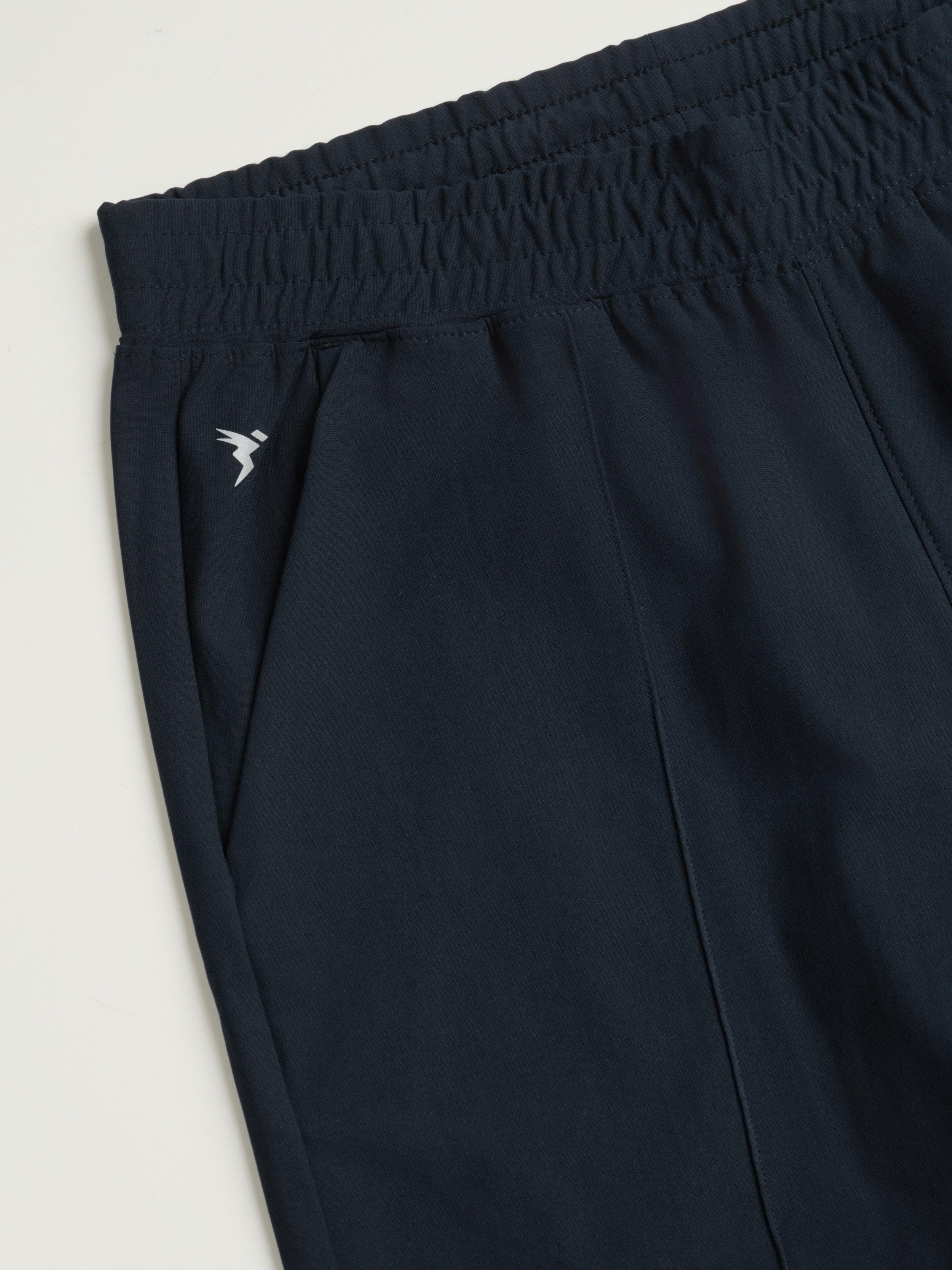 Men Solid Slim Fit Sports Trackpants with DURACOOL+ in Navy Blue - 7