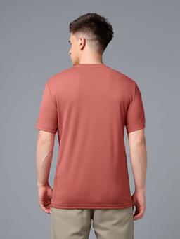 Men Printed Regular Fit Round Neck T-shirt with TECHNO COOL+ in Chilli Flakes - 3