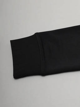 Men Printed Slim Fit Crew Neck Sweatshirt with ELASTO PLUS in Black 5 - 8