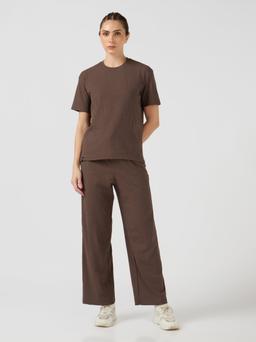 Women Co-Ord Casual Athleisure Lounge Wear Set in Chocolate A - 2